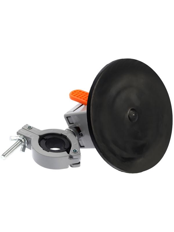 Стойка для дрели ТУНДРА, крепление на присоске, поворотная на 360°, d=60 мм, высота 185 мм