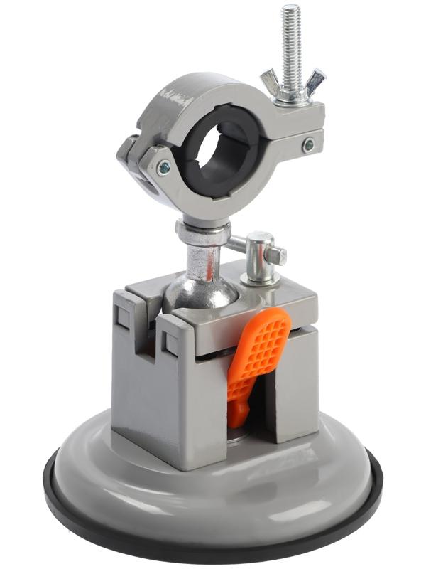 Стойка для дрели ТУНДРА, крепление на присоске, поворотная на 360°, d=60 мм, высота 185 мм