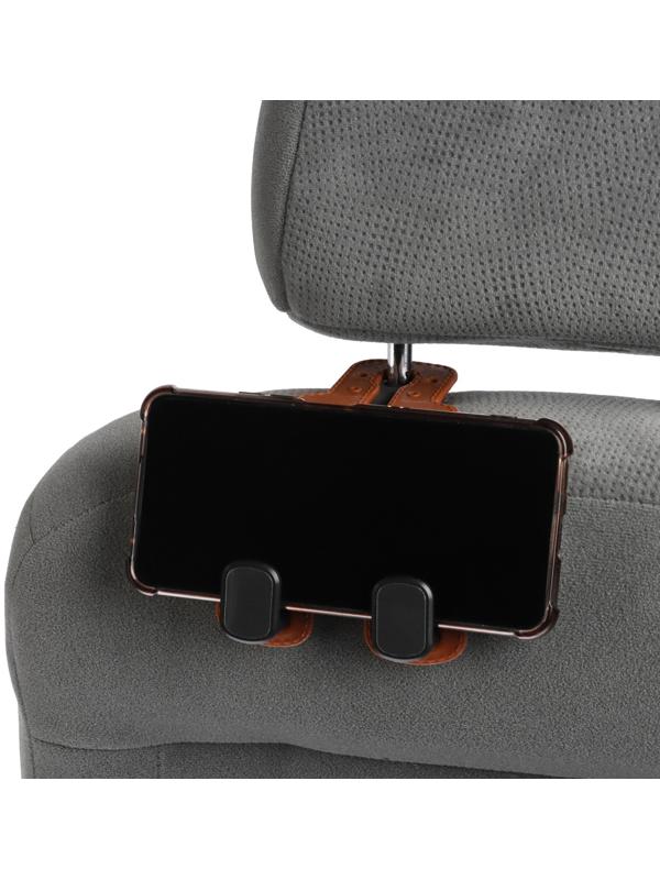 Крючок на подголовник двойной, коричневый