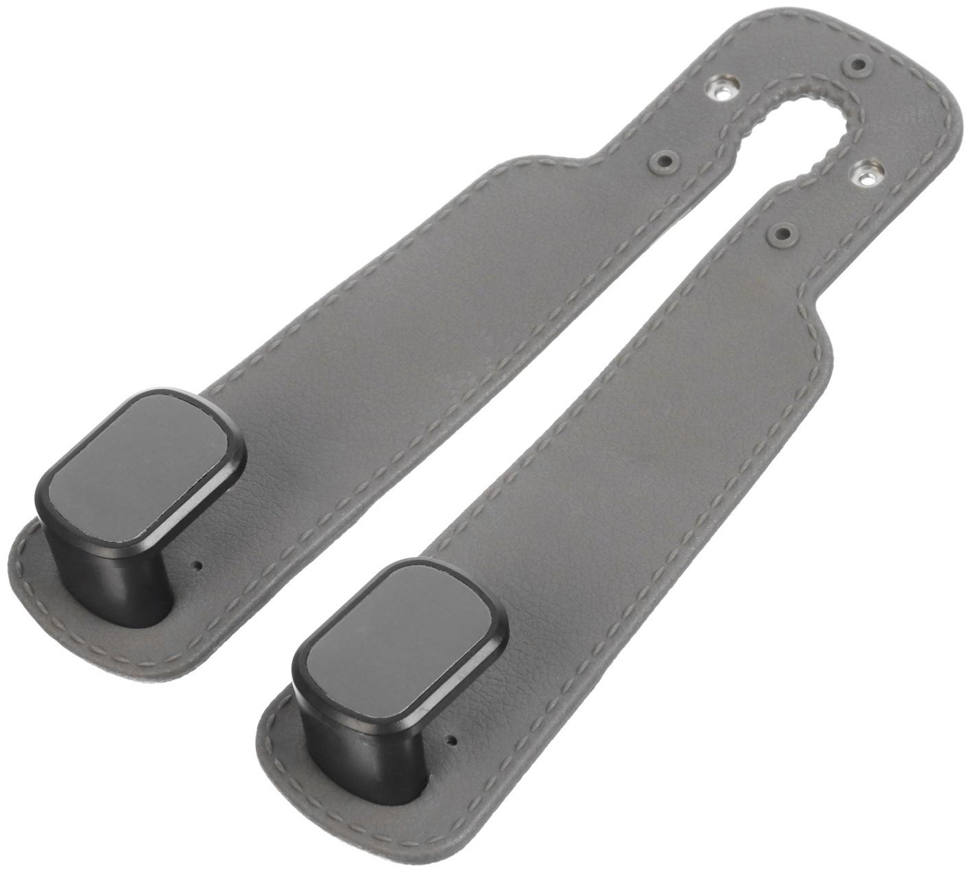 Крючок на подголовник двойной, серый