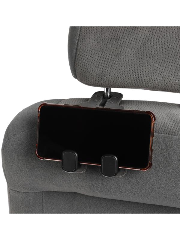 Крючок на подголовник двойной, серый