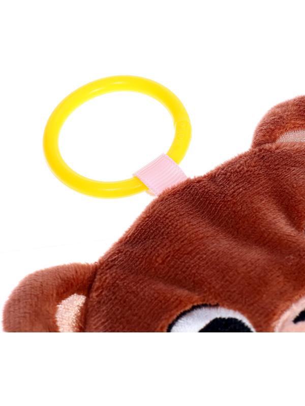 Подвеска с прорезывателем «Мишка», шуршит, коричневый