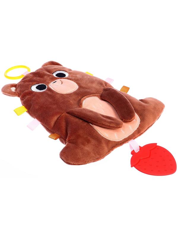 Подвеска с прорезывателем «Мишка», шуршит, коричневый