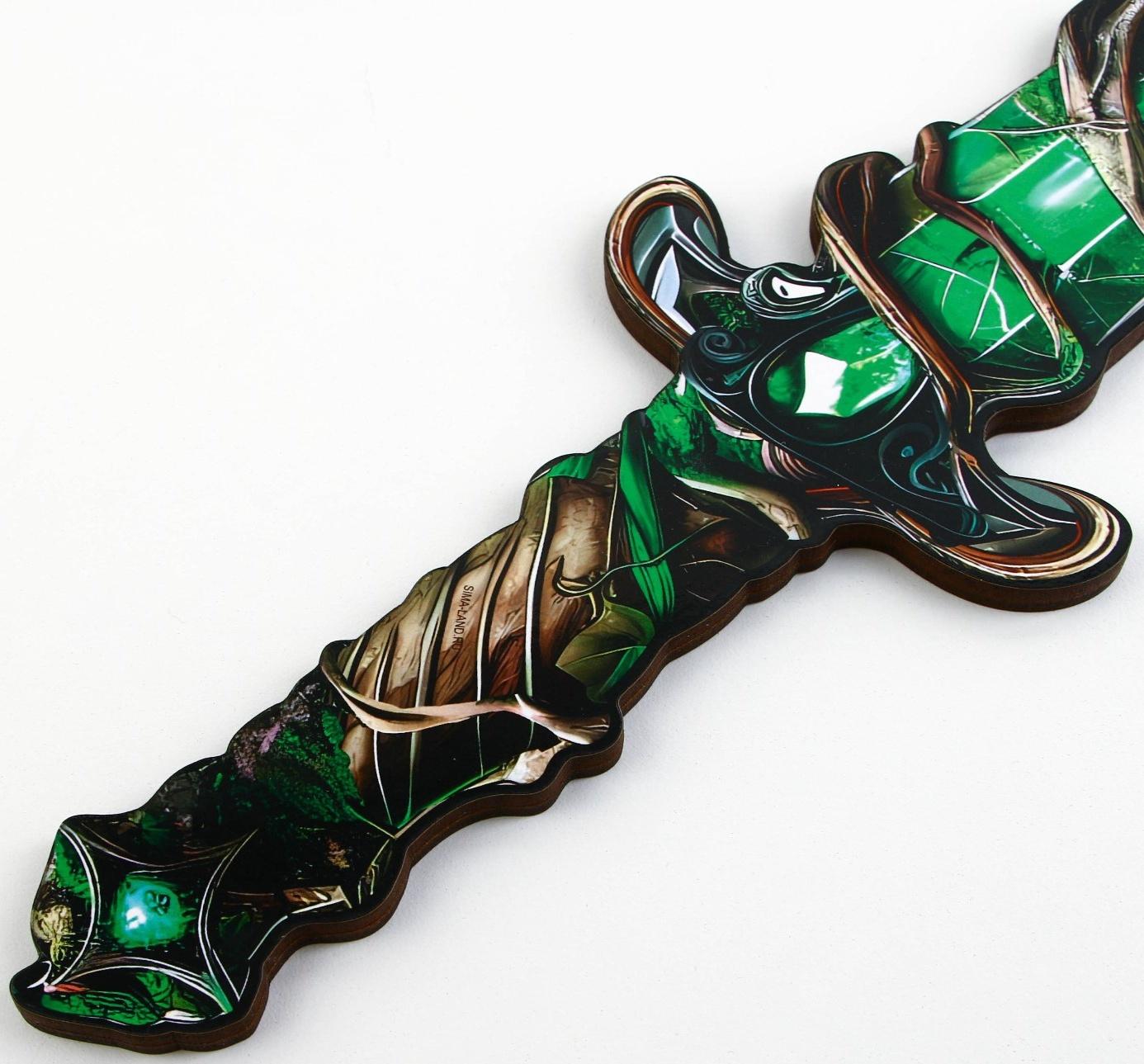 Деревянное оружие, детское сувенирное «Зелёный кристалл», меч, 10.9×40 см