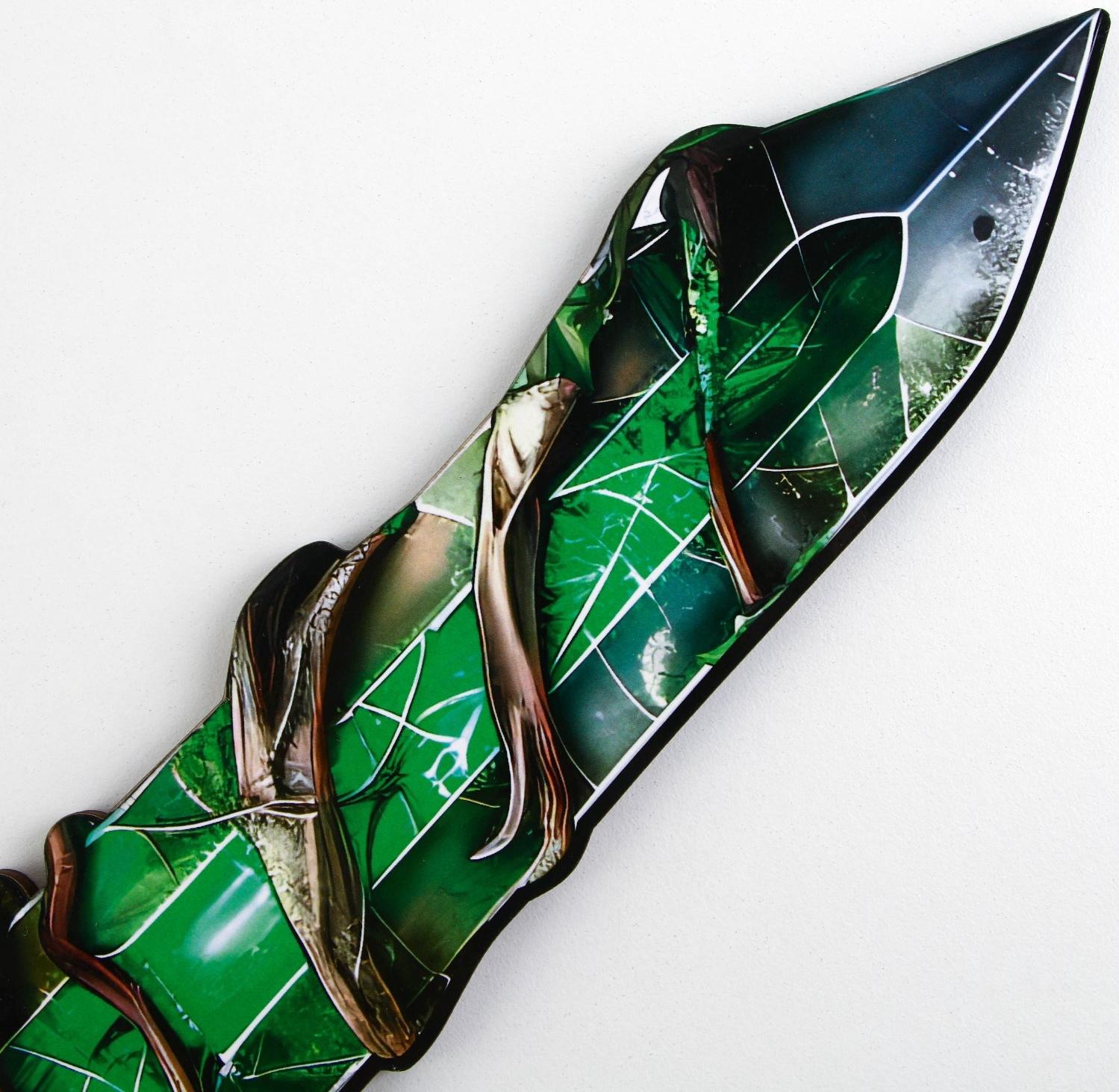 Деревянное оружие, детское сувенирное «Зелёный кристалл», меч, 10.9×40 см