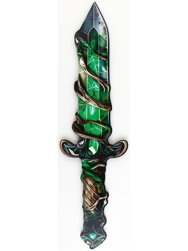 Деревянное оружие, детское сувенирное «Зелёный кристалл», меч, 10.9×40 см