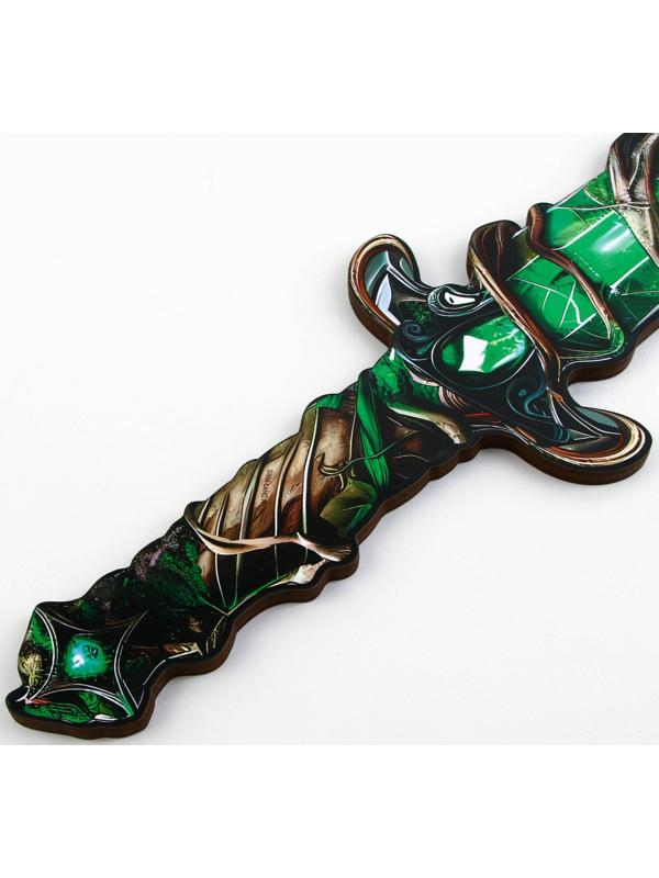 Деревянное оружие, детское сувенирное «Зелёный кристалл», меч, 10.9×40 см