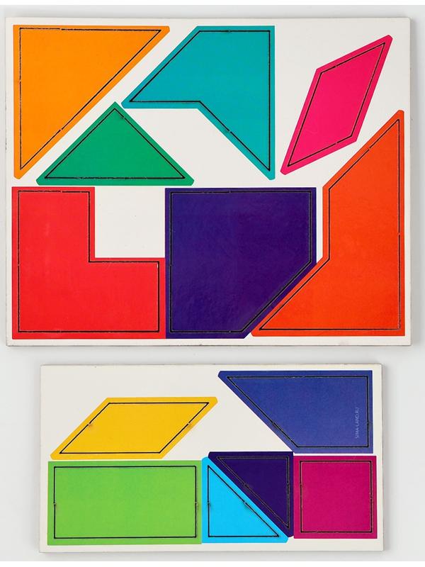 Головоломка деревянная для детей «Повтори по образцу. Умные машинки», 13 деталей, 18 схем