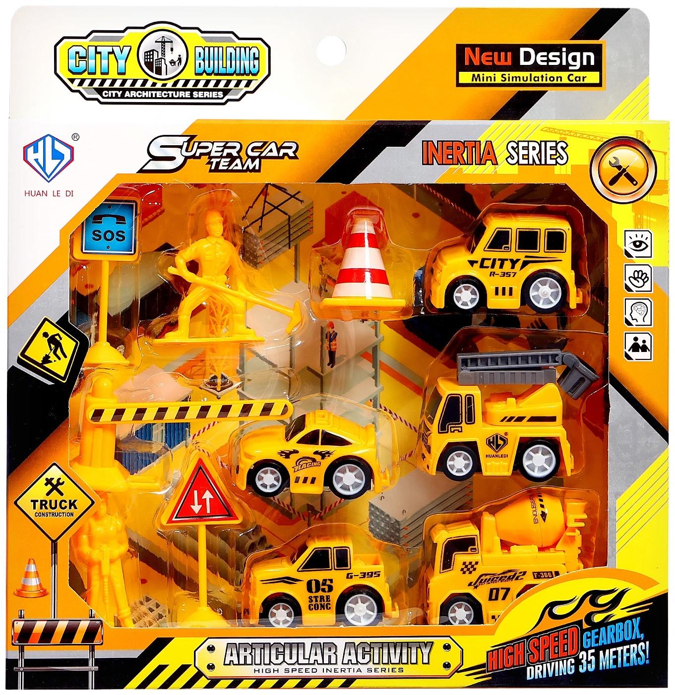 Набор детских машинок «Стройка», 5 шт., аксессуары