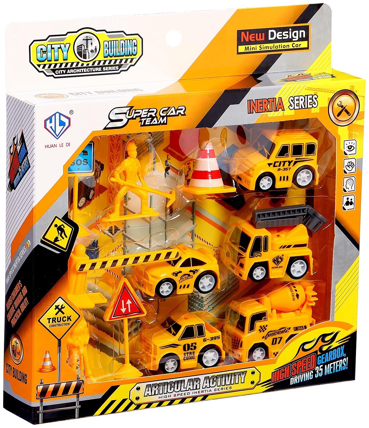 Набор детских машинок «Стройка», 5 шт., аксессуары