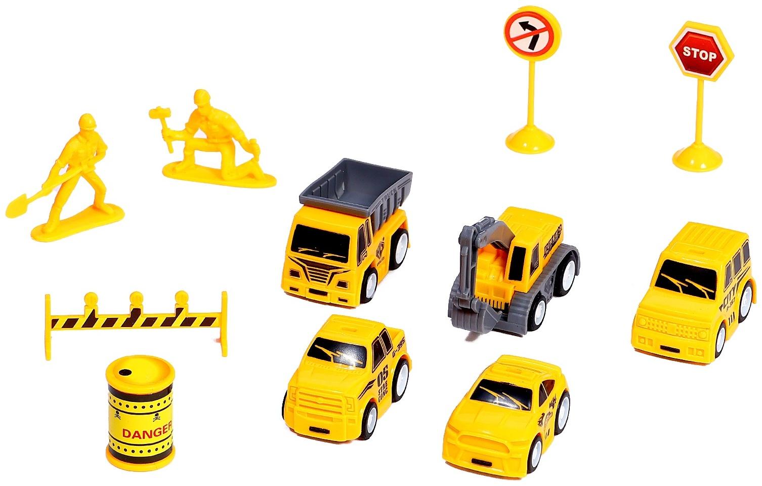 Набор детских машинок «Стройка», 5 шт., аксессуары