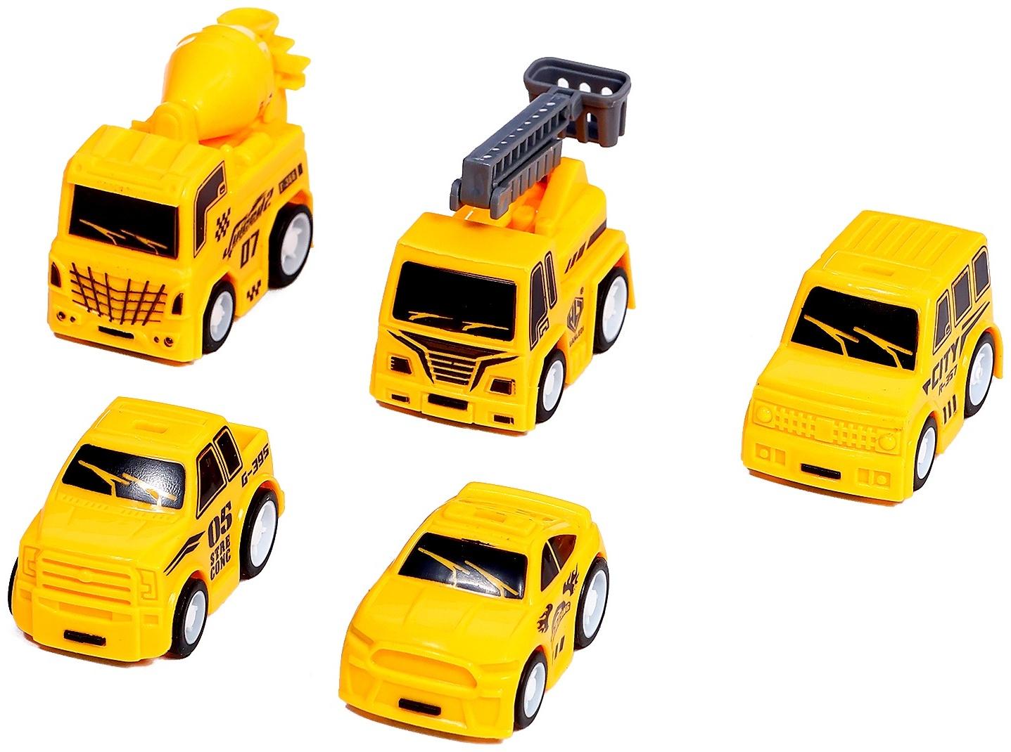 Набор детских машинок «Стройка», 5 шт., аксессуары