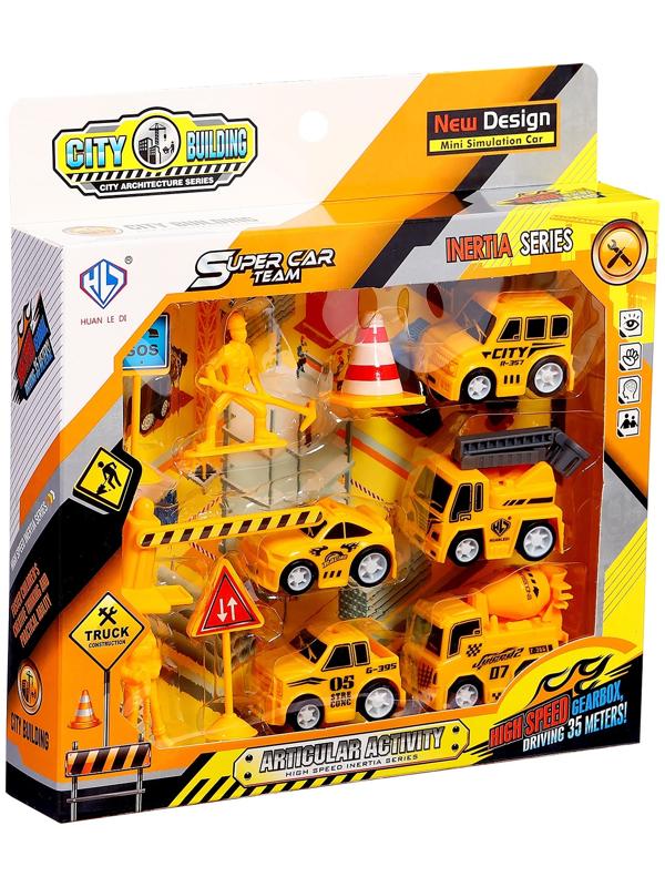 Набор детских машинок «Стройка», 5 шт., аксессуары