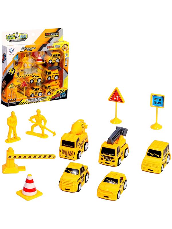 Набор детских машинок «Стройка», 5 шт., аксессуары