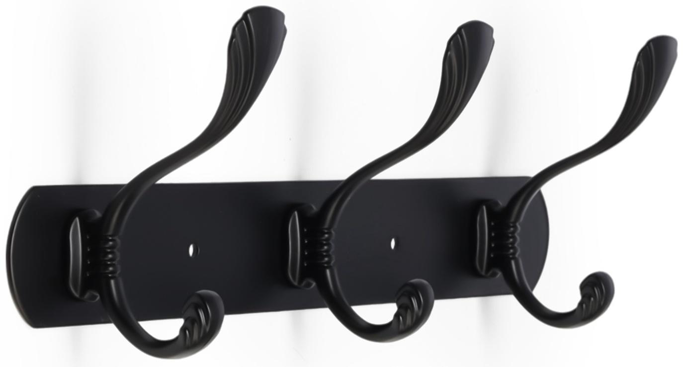 Вешалка CAPPIO CVP014, металлическая, трёхрожковая, цвет черный