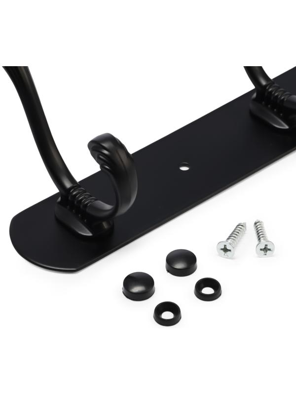 Вешалка CAPPIO CVP014, металлическая, трёхрожковая, цвет черный