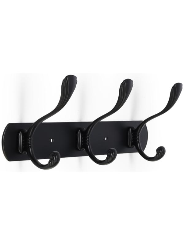 Вешалка CAPPIO CVP014, металлическая, трёхрожковая, цвет черный