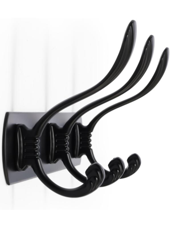 Вешалка CAPPIO CVP014, металлическая, трёхрожковая, цвет черный