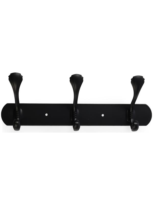 Вешалка CAPPIO CVP014, металлическая, трёхрожковая, цвет черный