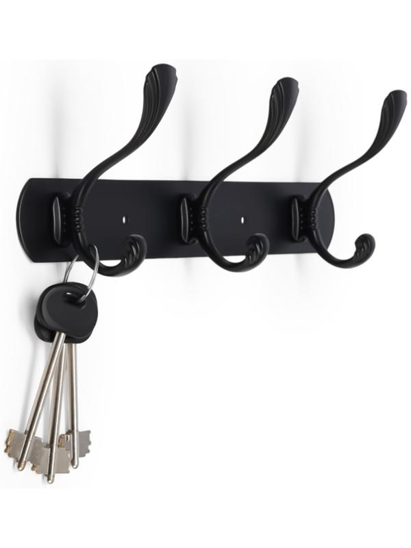 Вешалка CAPPIO CVP014, металлическая, трёхрожковая, цвет черный