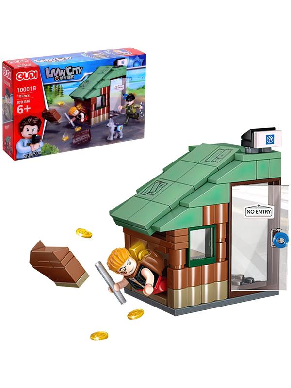 Конструктор блочный для мальчиков Полиция «Побег из здания», 103 детали