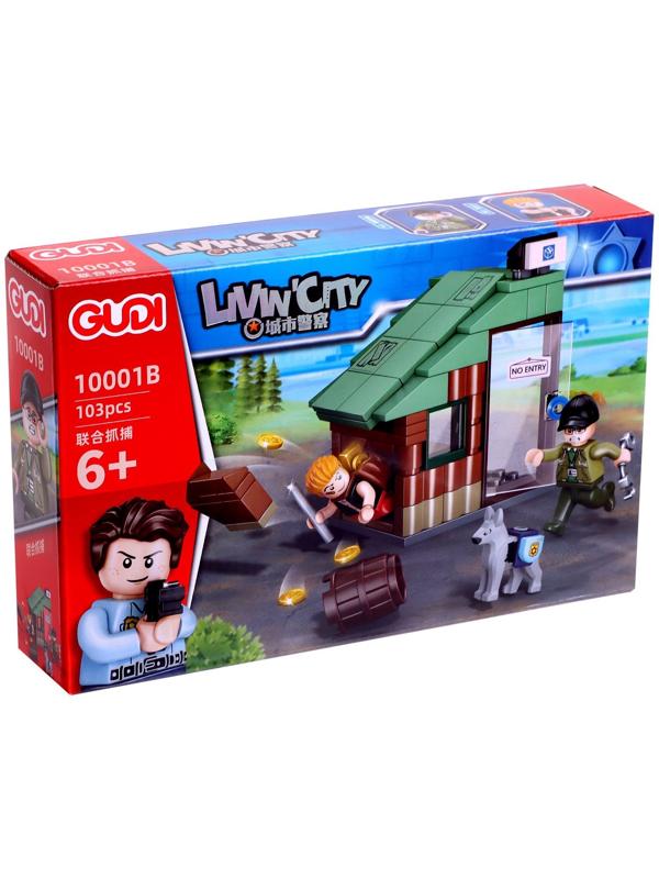 Конструктор блочный для мальчиков Полиция «Побег из здания», 103 детали