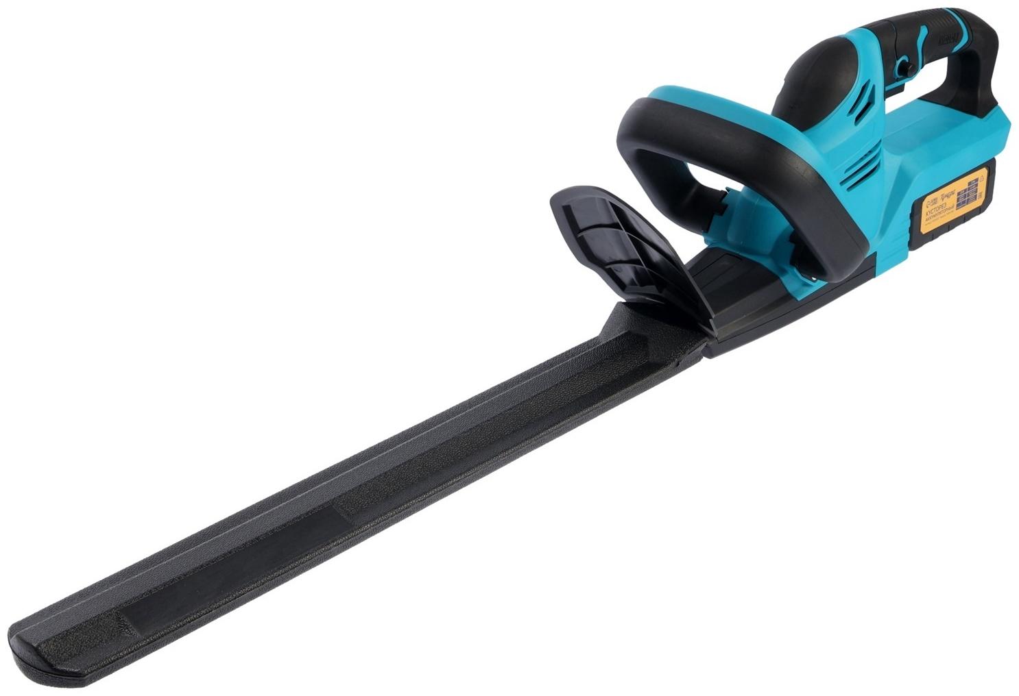 Кусторез аккумуляторный ТУНДРА, 21 В, 3 Ач, Li-ion, длина лезвия 500 мм, ширина 68 мм