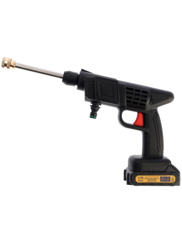 Мойка высокого давления аккумуляторная ТУНДРА, Li-ion 20 В, 2 Ач, 28 бар, шланг 3 м