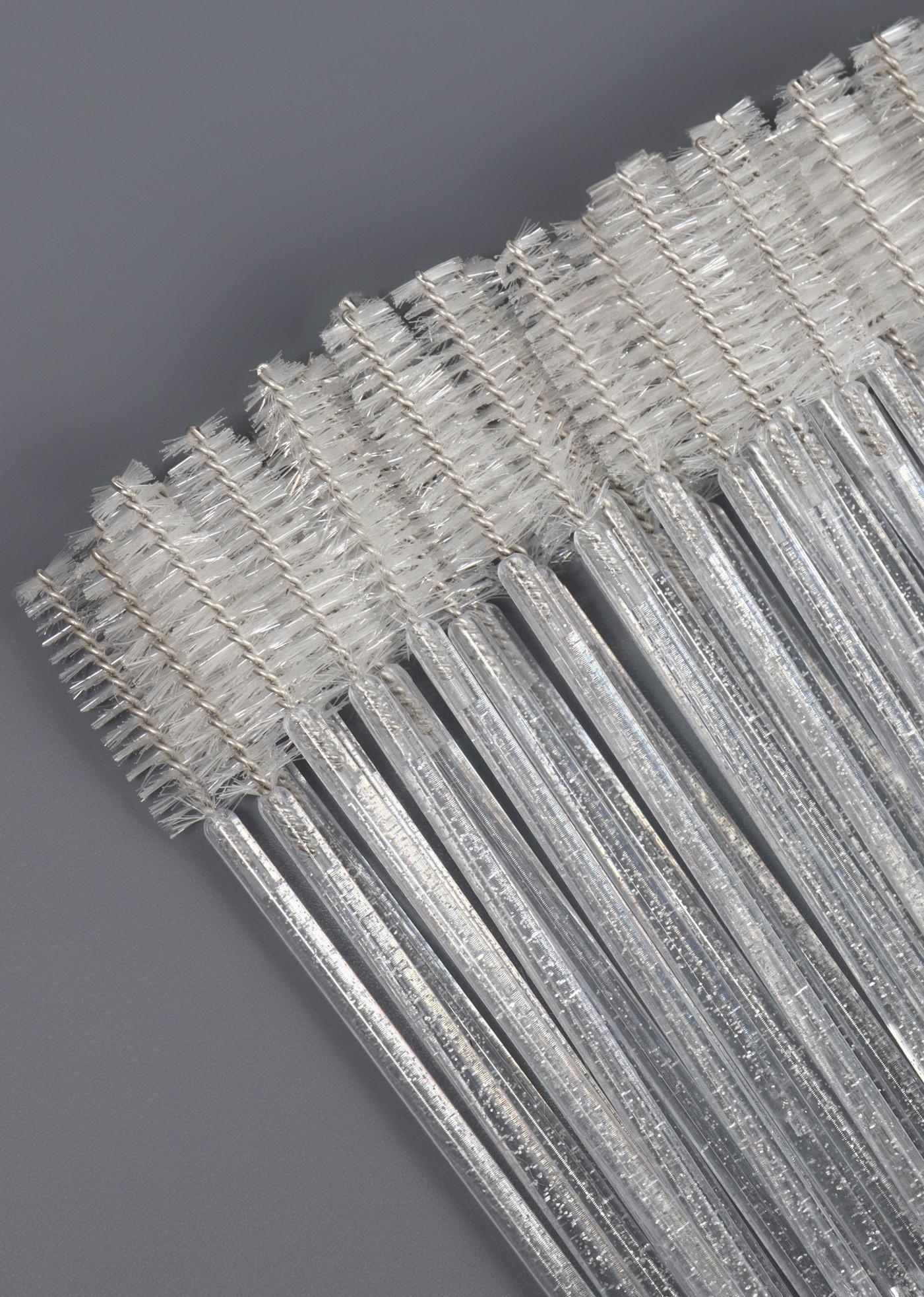 Щёточки для бровей и ресниц, набор - 50 шт, 10 см, цвет белый/прозрачный