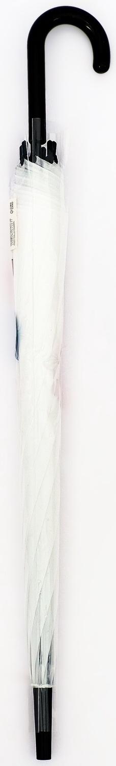 Зонт - трость детский «Медведь», полуавтоматический, 8 спиц, R=47/54 см, D = 94 см, белый