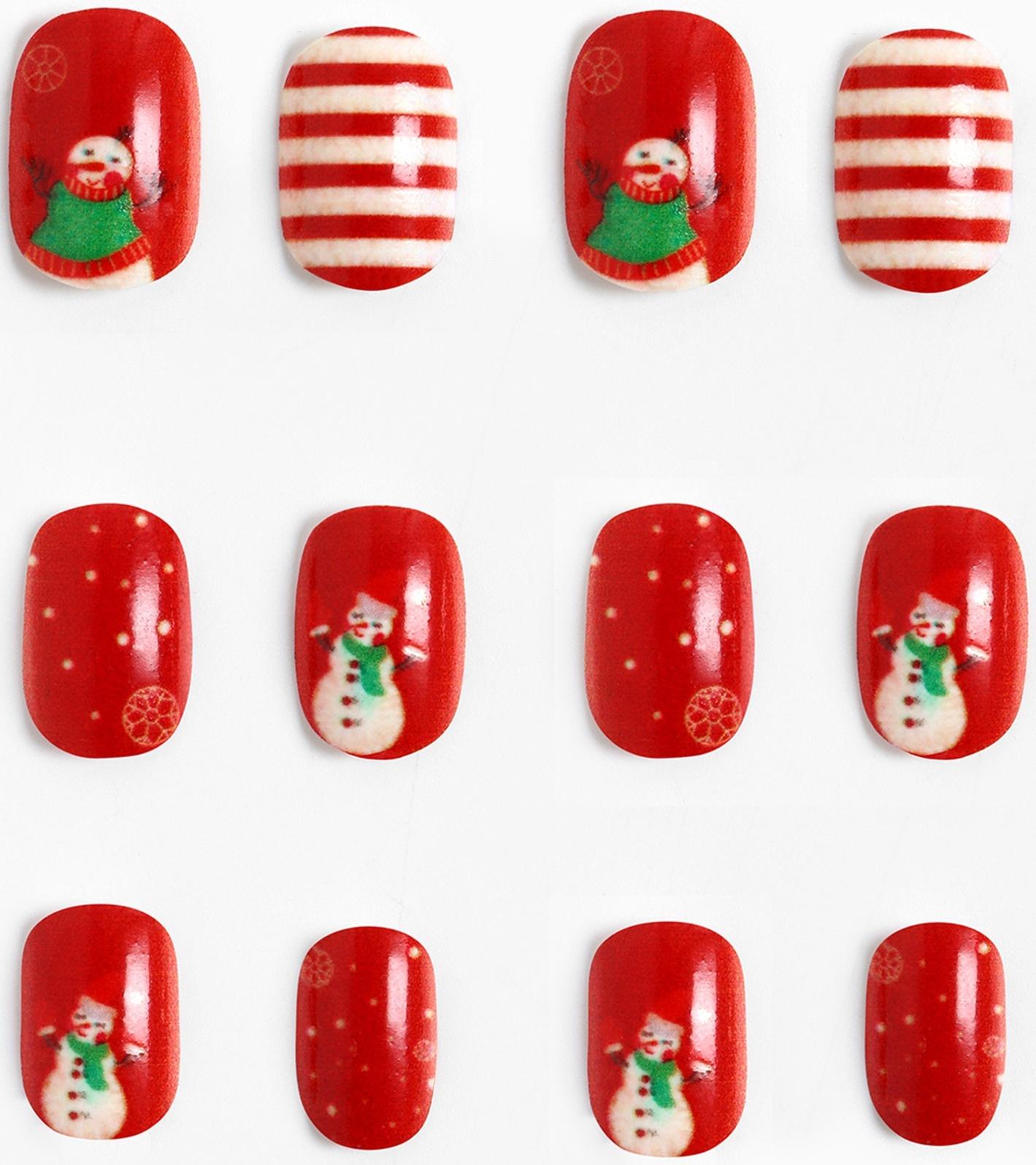 Детские накладные ногти на новый год «Новогодняя сказка», 12 шт