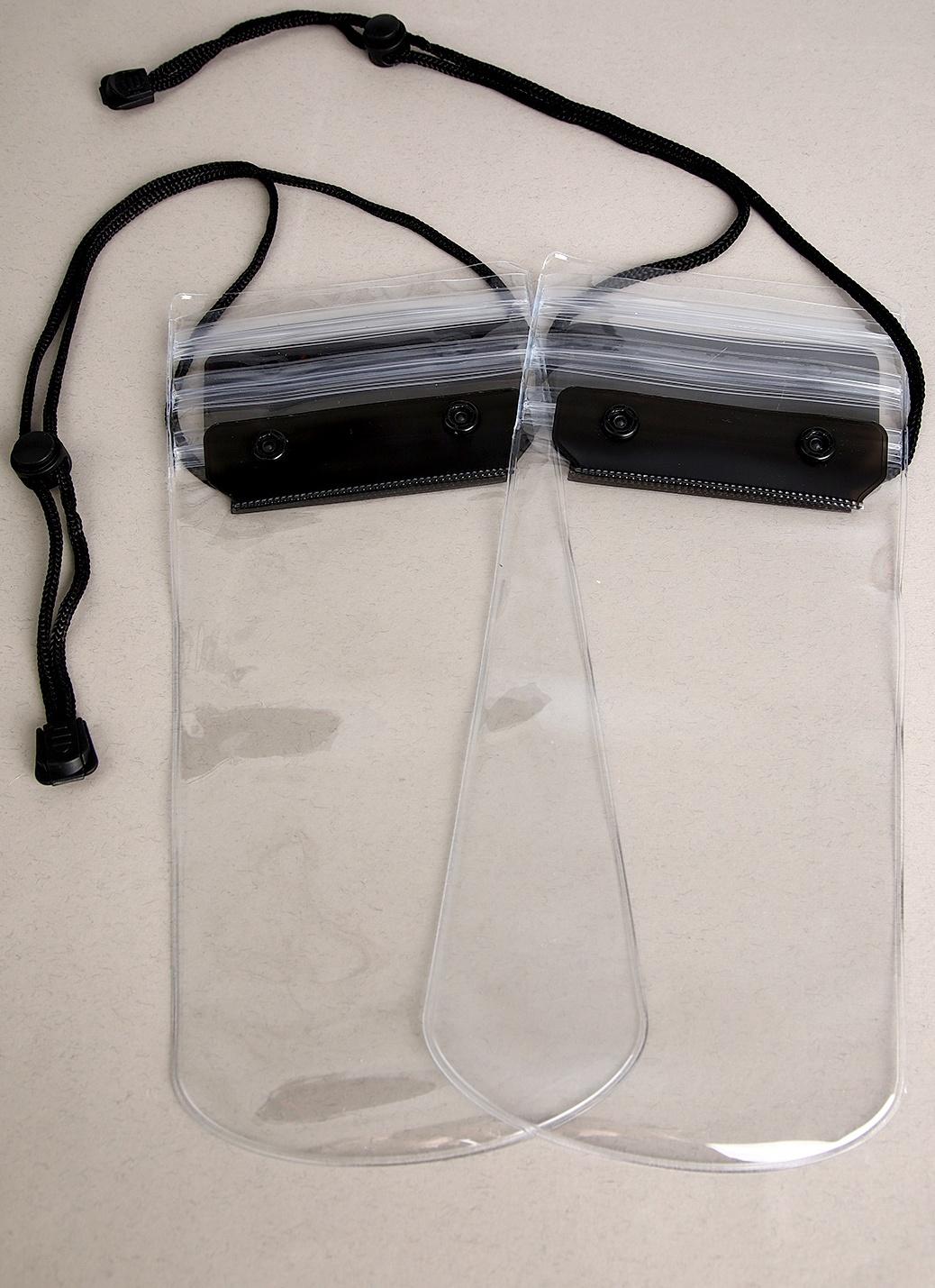 Чехол туристический, водонепроницаемый, набор - 2 шт, 21 х 12 см, черный