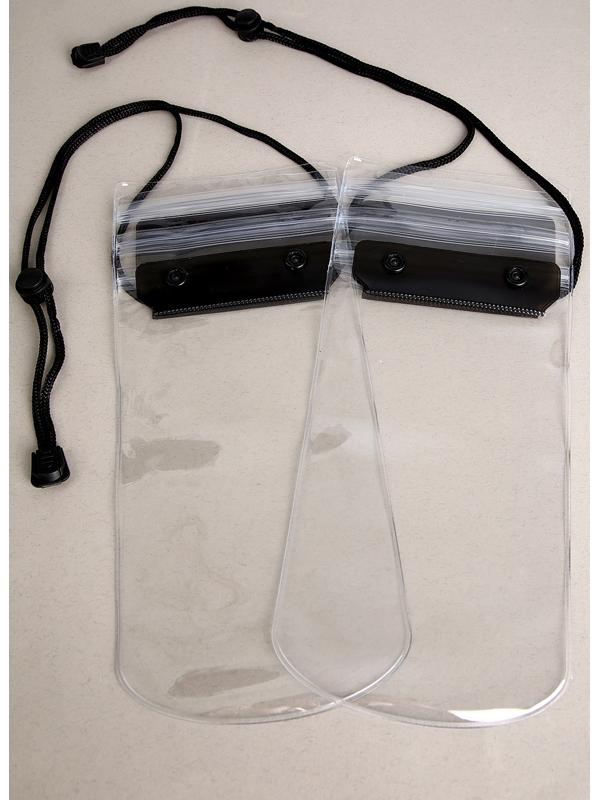 Чехол туристический, водонепроницаемый, набор - 2 шт, 21 х 12 см, черный