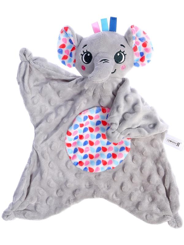 Мягкая игрушка - комфортер «Слоник», серый