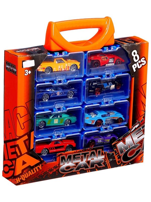 Набор металлических машин Hot Cars, в кейсе, 8 шт.