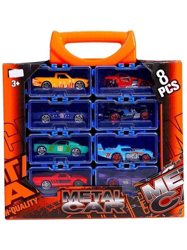Набор металлических машин Hot Cars, в кейсе, 8 шт.