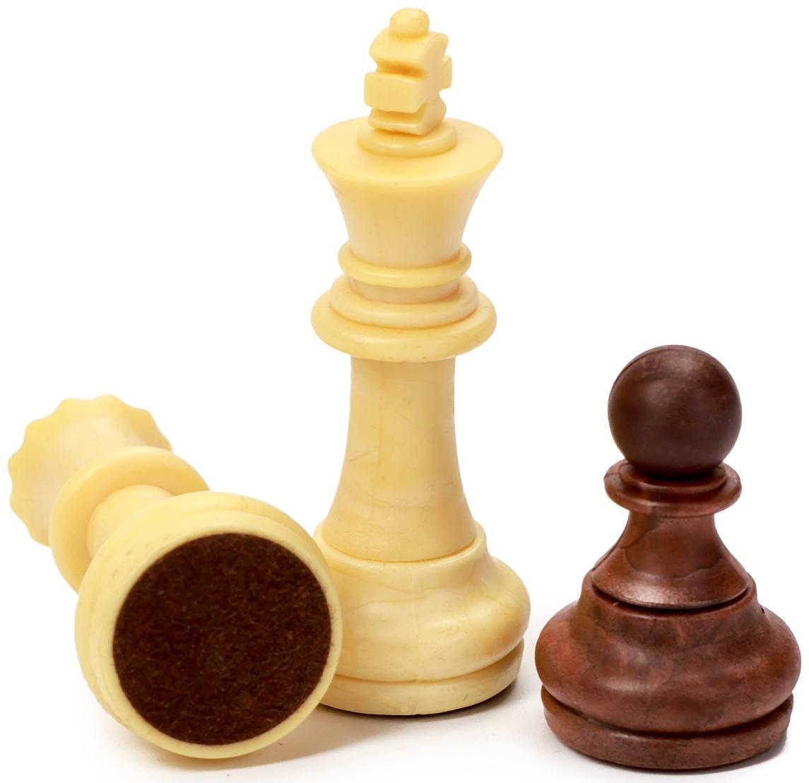 Шахматы 25 х 22 см, король h-4.5 см, пешка h-2.5 см