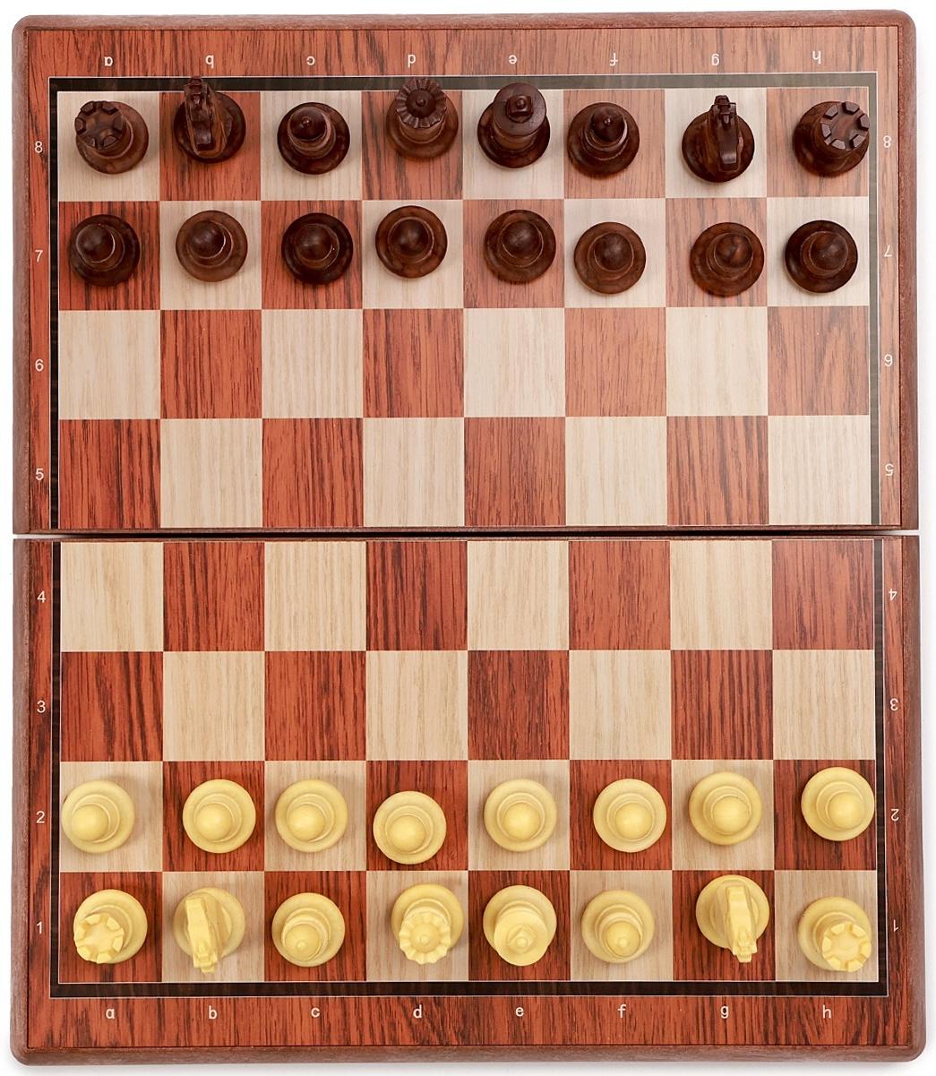 Шахматы 25 х 22 см, король h-4.5 см, пешка h-2.5 см