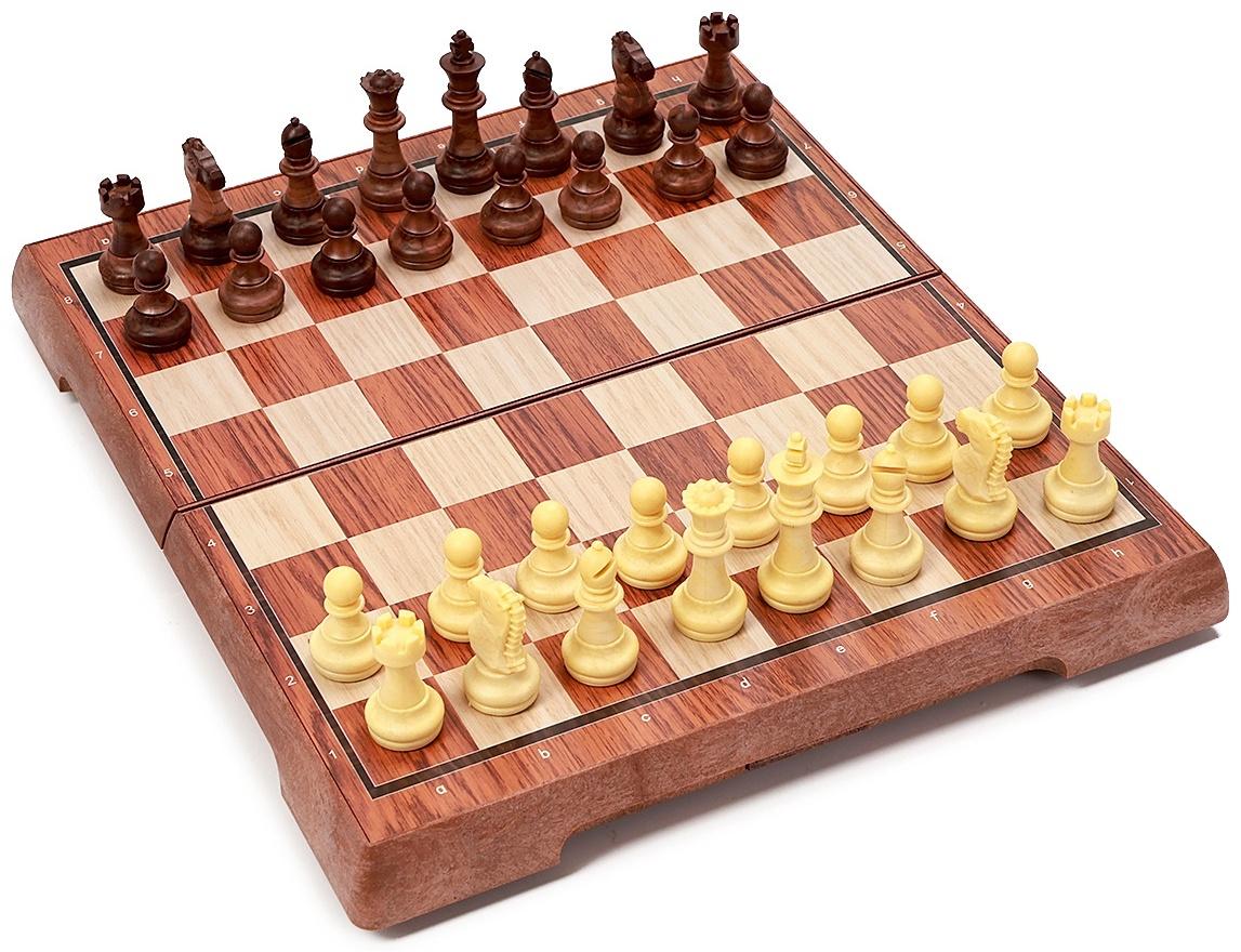 Шахматы 25 х 22 см, король h-4.5 см, пешка h-2.5 см