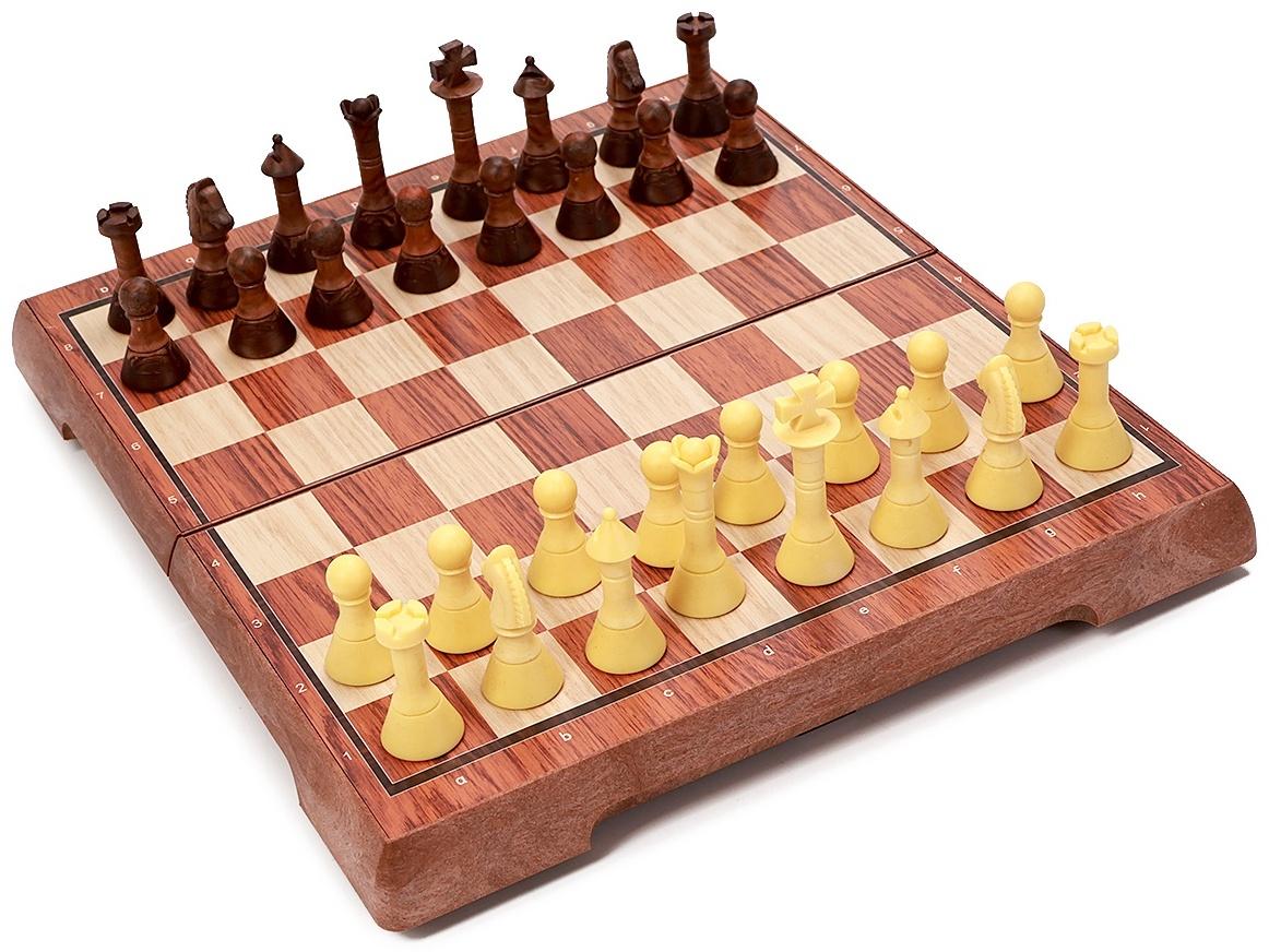 Шахматы 25 х 22 см, король h-4.8 см, пешка h-2.7 см