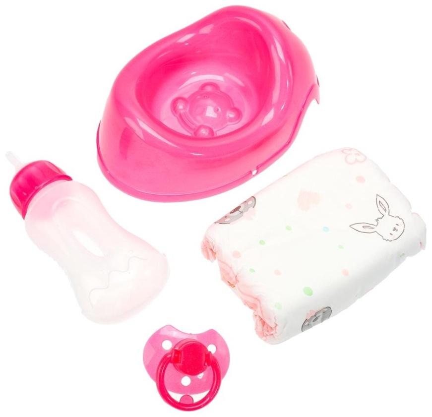 Кукла - пупс интерактивная для девочки «Анечка» 35 см, пьёт, писает, закрывает глазки, 4 аксессуара, 50 звуков