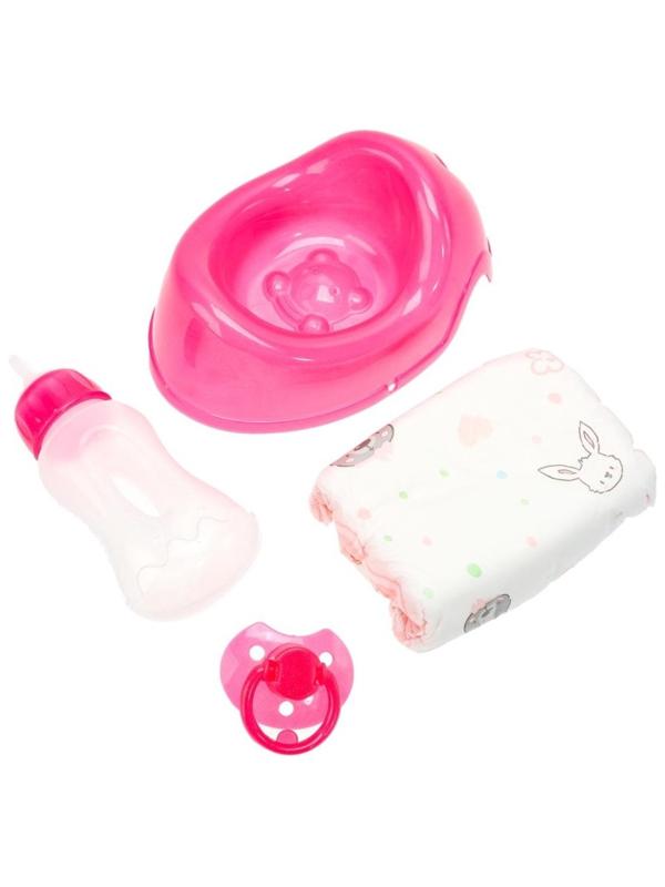 Кукла - пупс интерактивная для девочки «Анечка» 35 см, пьёт, писает, закрывает глазки, 4 аксессуара, 50 звуков