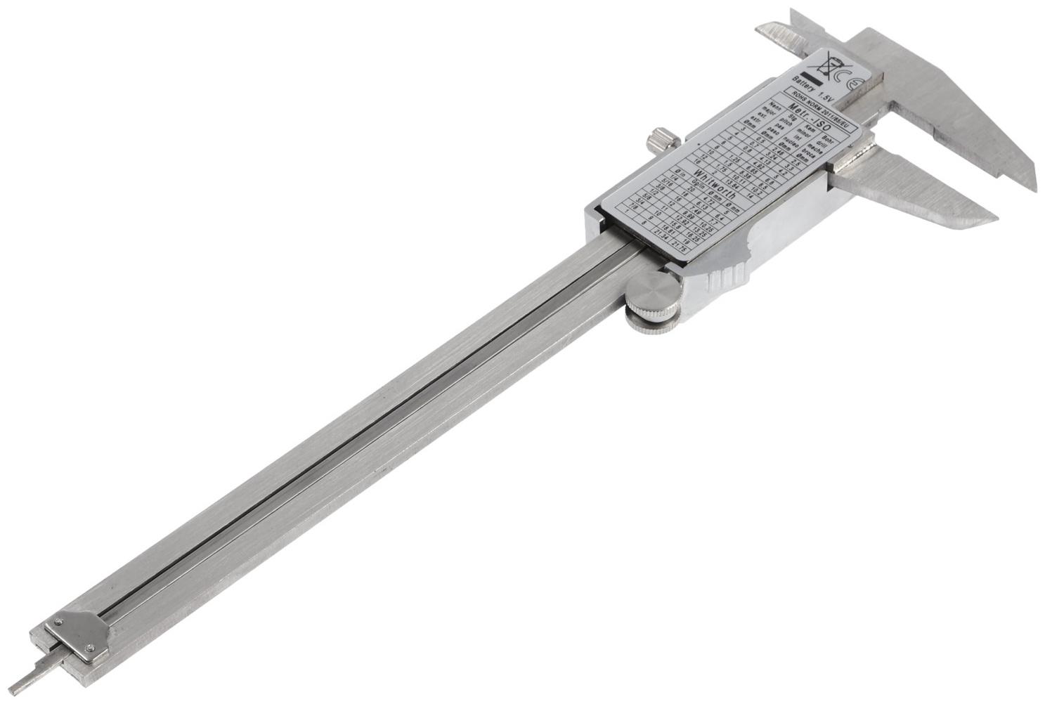 Штангенциркуль электронный ТУНДРА ПРОФИ, металлический, с глубиномером, 150 мм