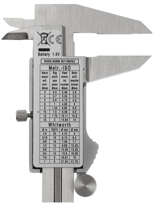 Штангенциркуль электронный ТУНДРА ПРОФИ, металлический, с глубиномером, 150 мм