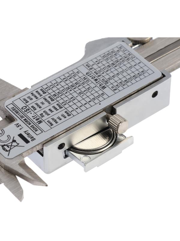 Штангенциркуль электронный ТУНДРА ПРОФИ, металлический, с глубиномером, 150 мм