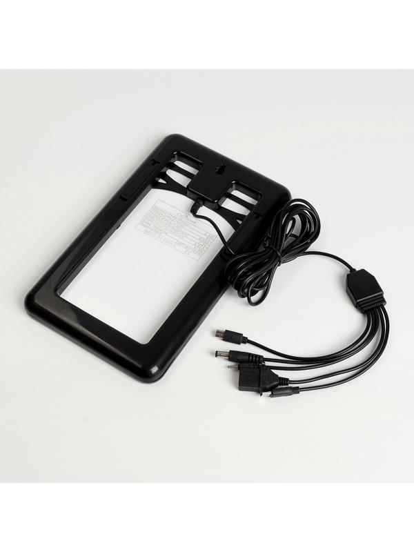 Солнечная панель для зарядки телефона и фонаря 3.3 Вт, 23 х 13.9 х 2 см, кабель 2.75 м