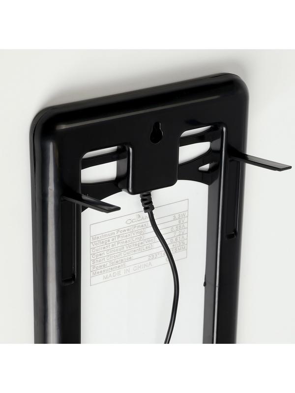 Солнечная панель для зарядки телефона и фонаря 3.3 Вт, 23 х 13.9 х 2 см, кабель 2.75 м