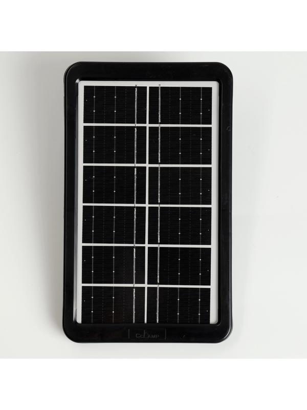 Солнечная панель для зарядки телефона и фонаря 3.3 Вт, 23 х 13.9 х 2 см, кабель 2.75 м
