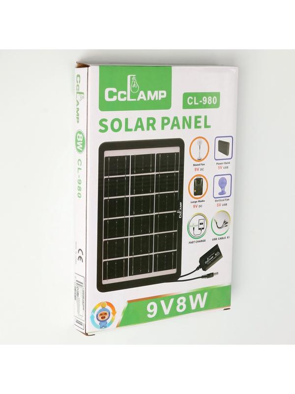 Солнечная панель для зарядки телефона и фонаря 8 Вт, 28 х 18,8 х 2 см