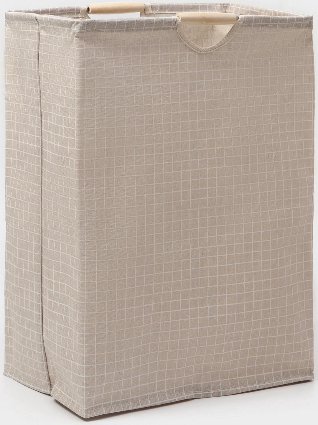 Корзина для белья Доляна «Квадраты», 40×26×50 см